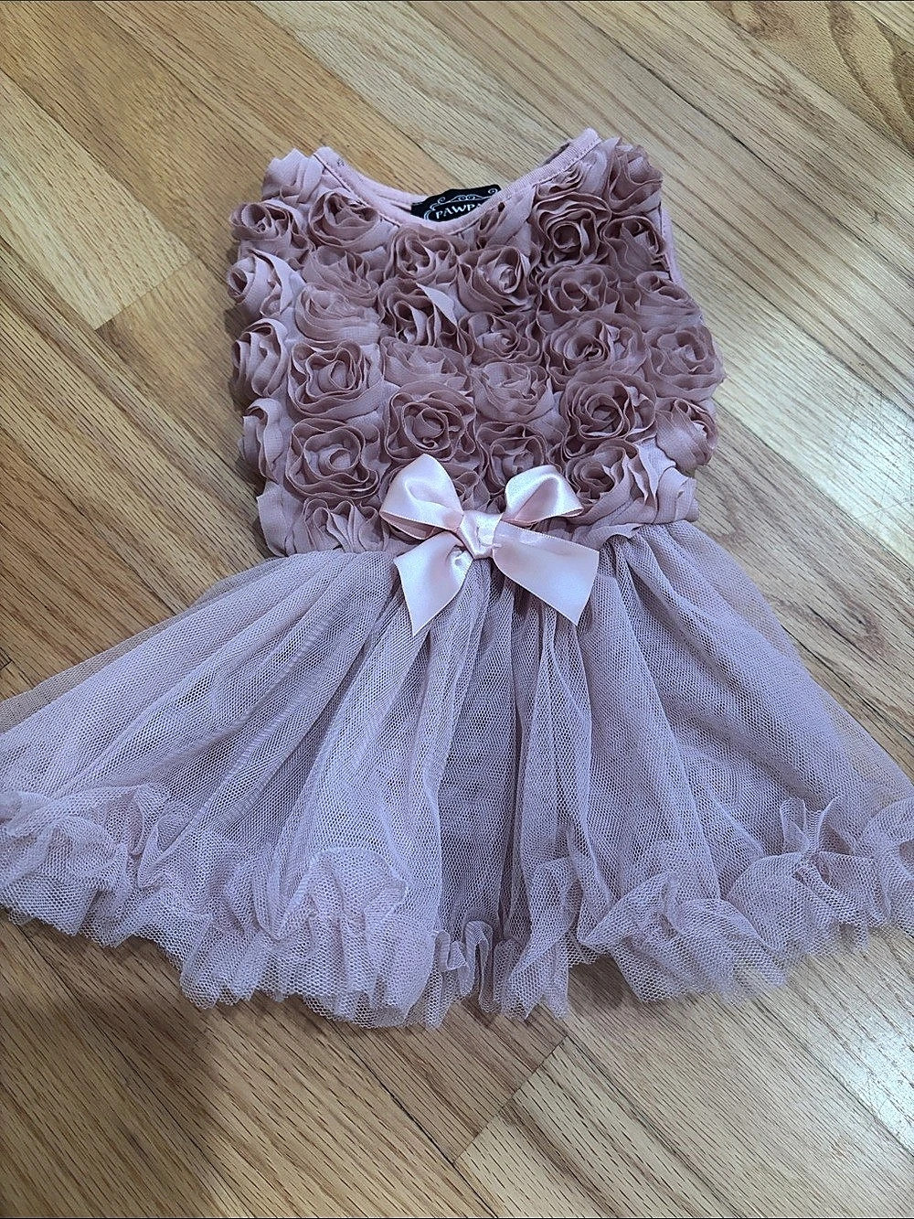 PawPatu Pink Rosette Tulle Dog Dress